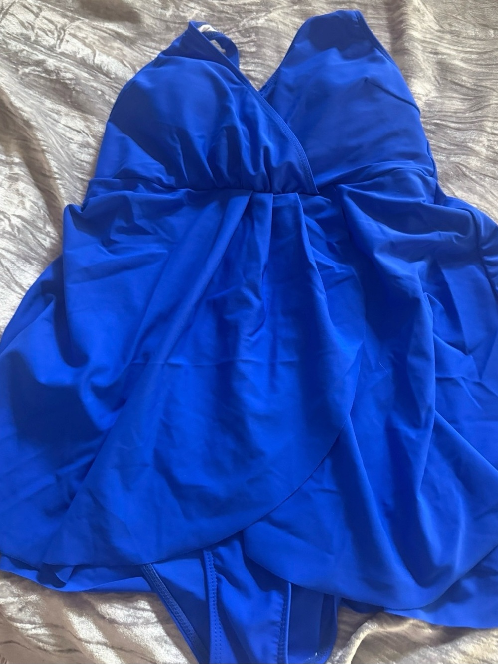Blue Women's Skirted Swim Dress - Brand Unspecified